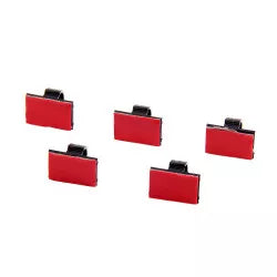 Cable clamps with adhesive strips